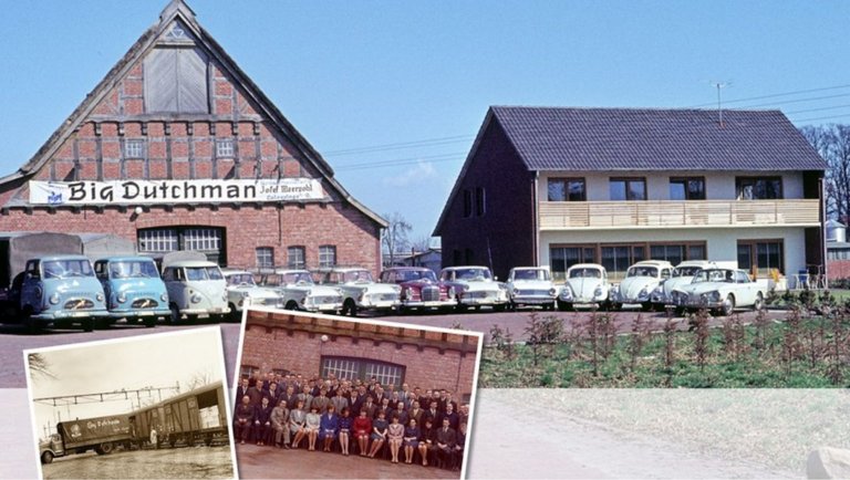 Der Hauptsitz von Big Dutchman in Vechta in den 1950er Jahren