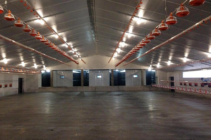 Помещение изнутри с оборудованием и системой очистки отработанного воздуха Помещение изнутри с оборудованием и системой очистки отработанного воздуха