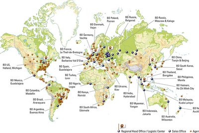 Weltkarte mit Big Dutchman-Standorten