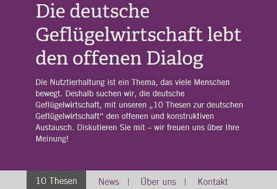 Dialog-Webseite zur deutschen Geflügelwirtschaft ausgezeichnet