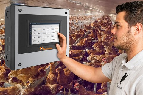 L'automate de climatisation et de production (pondeuses et poulettes élevées au sol, en plein air et bio)