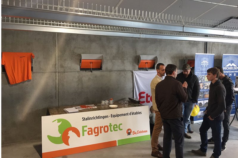 Fagrotec information booth with visitors 