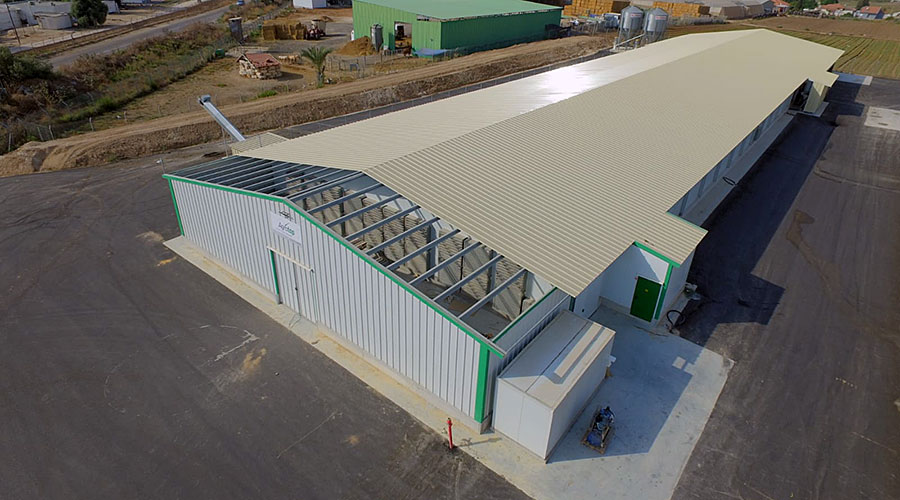 Aerial view of the new poultry house